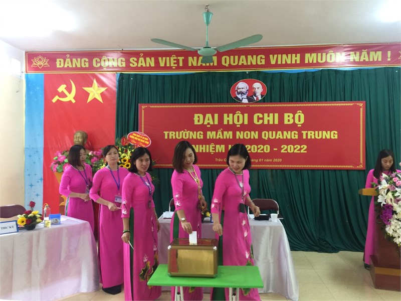 Đại hội Chi bộ Trường Mầm non Quang Trung lần thứ nhất - kỳ 2020-2022.